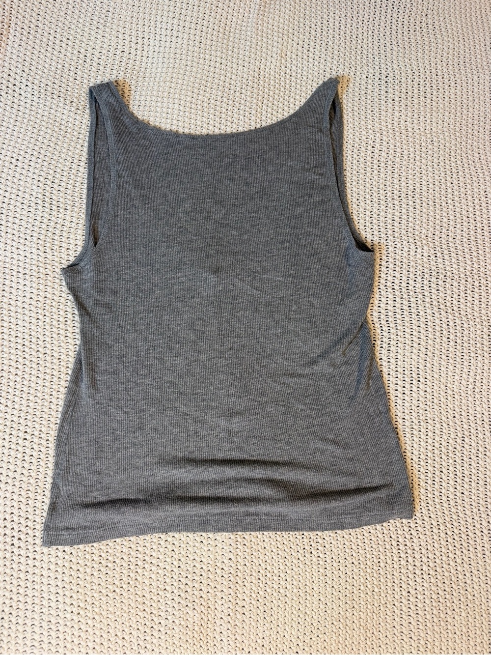 SKIMS Charcoal Ribbed Scoop Neck Tank